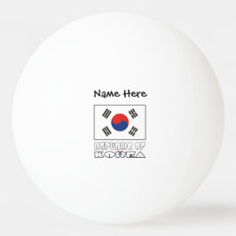 Republiken Koreas S Sydkoreanska flagg Personlig N Pingisboll