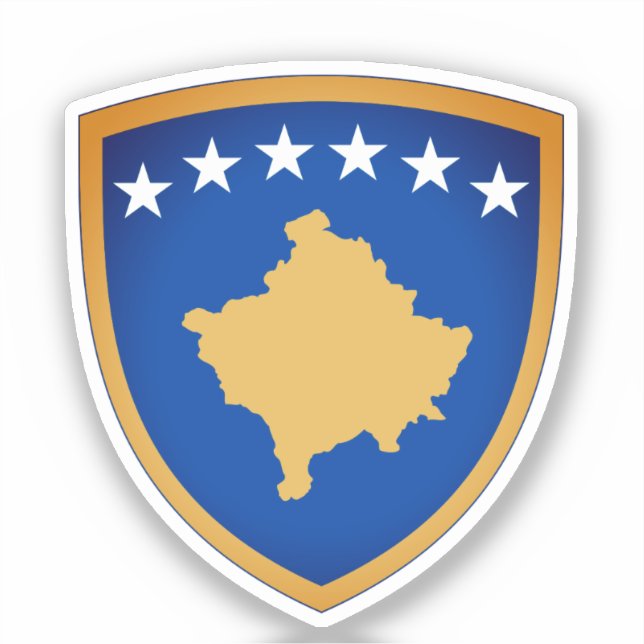 Republiken Kosovos emblem Klistermärken (Framsida)