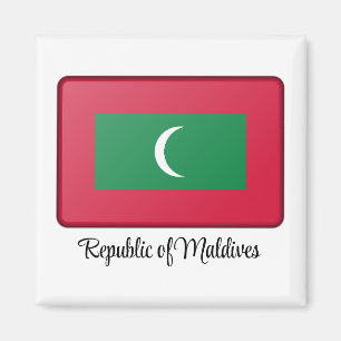 Republiken Maldiverna Flagga Magnet