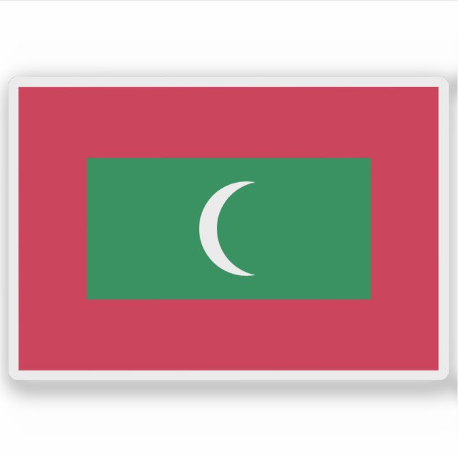 Republiken Maldivernas flagga Klistermärken (Framsida)