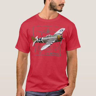 Republiken P47 Thunderbolt WW2 Fighter Flygplan T Shirt