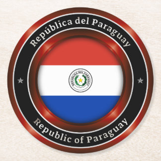 Republiken Paraguay Underlägg Papper Rund