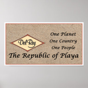 Republiken Playa om Toes Beach Sand Poster