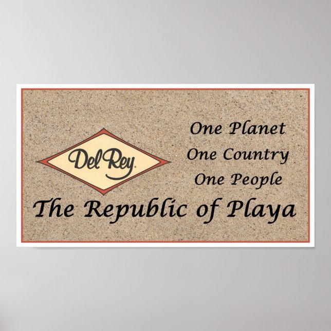 Republiken Playa om Toes Beach Sand Poster (Framsidan)