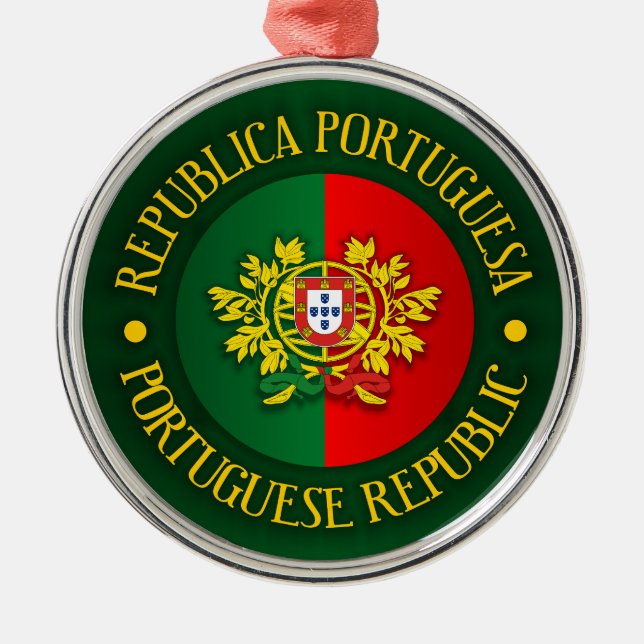 Republiken Portugal Julgransprydnad Metall (Framsidan)