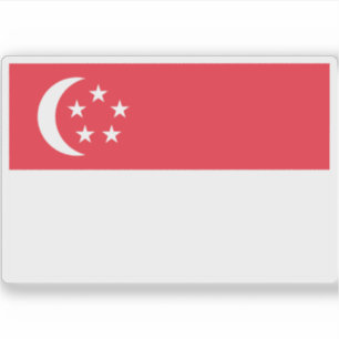 Republiken Singapores flagga Klistermärken