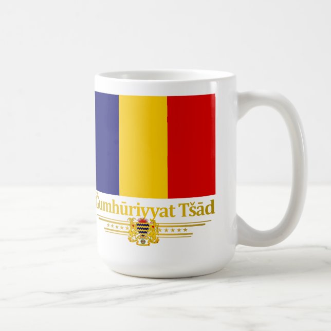Republiken Tchad (arabiska) Kaffemugg (Höger)