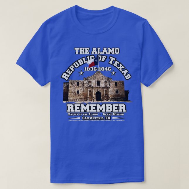 Republiken Texas Alamo 1836 T Shirt (Design framsida)