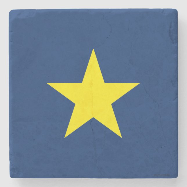 Republiken Texas Flagga Underlägg Sten (Framsidan)