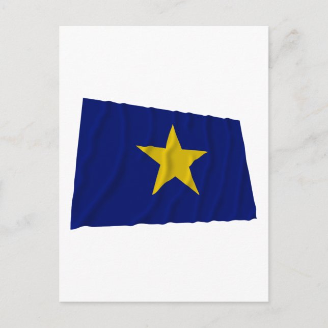 Republiken Texas flagga Vykort (Framsida)