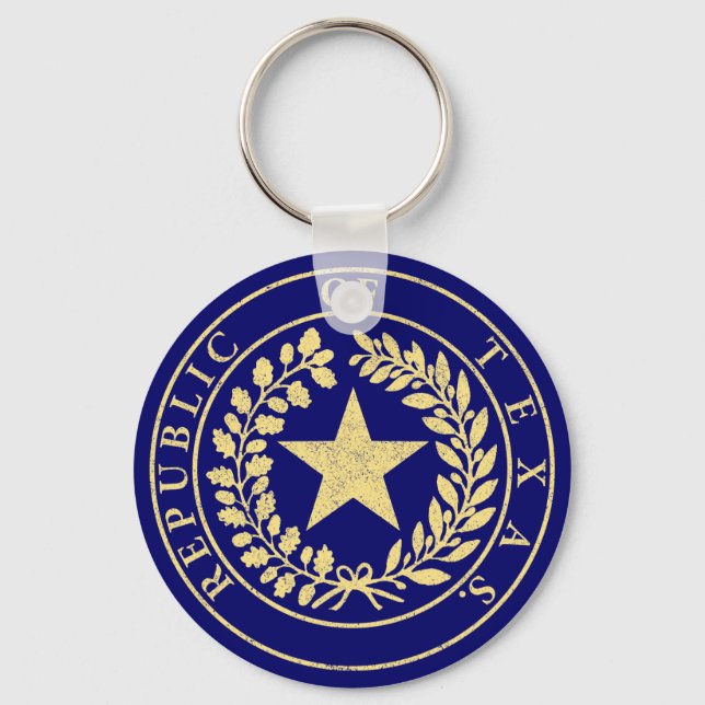 Republiken Texas Seal Nyckelring (Framsida)