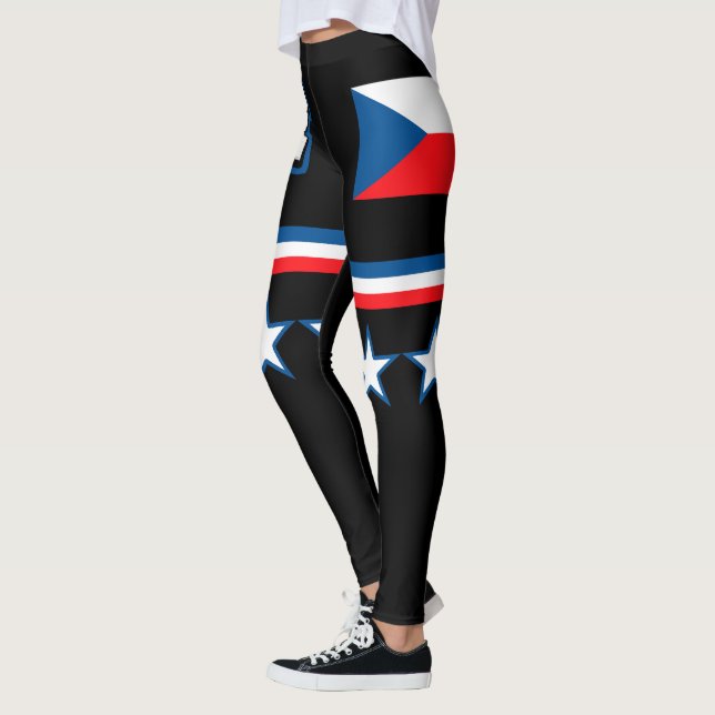 Republiken Tjeckien Flagga Leggings (Vänster)
