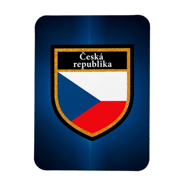 Republiken Tjeckien Flagga Magnet (Vertikal)
