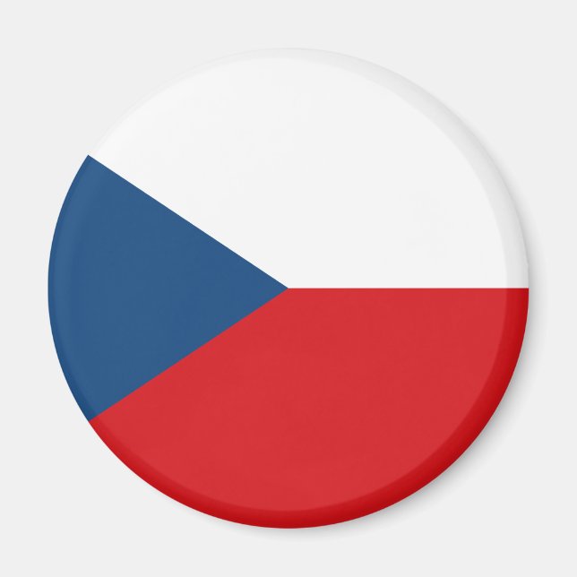 Republiken Tjeckien Flagga Magnet (Framsidan)