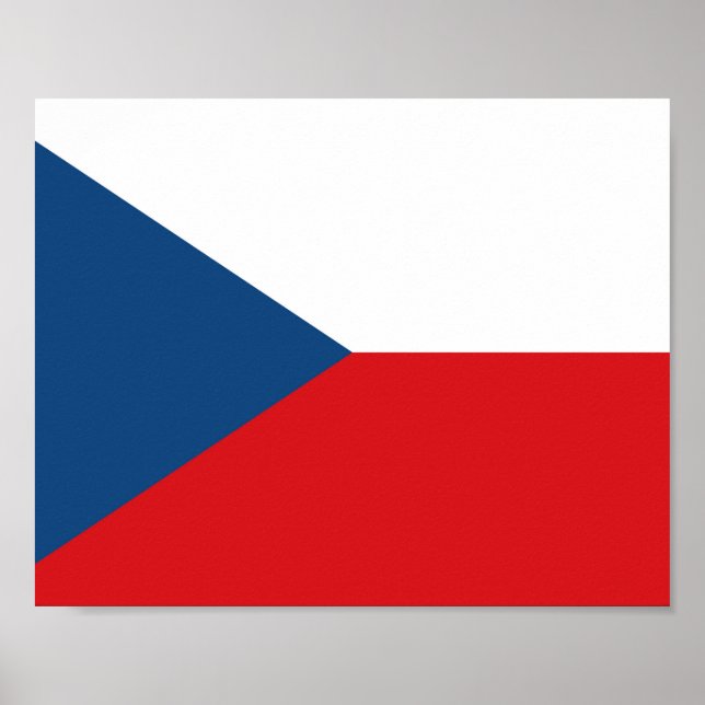 Republiken Tjeckien Flagga Poster (Framsidan)