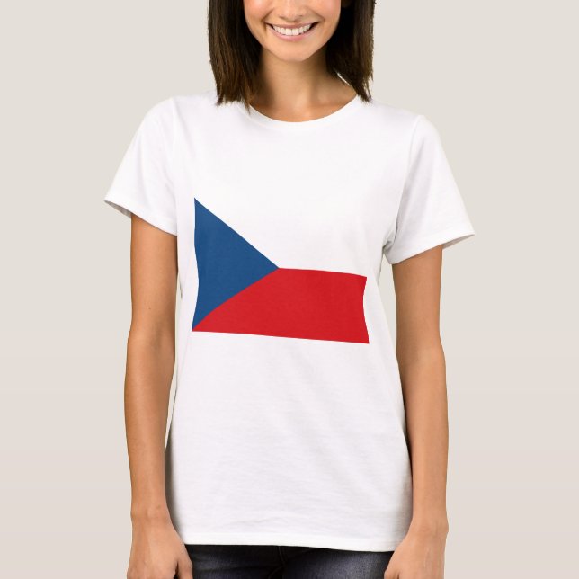 Republiken Tjeckien Flagga T Shirt (Framsida)