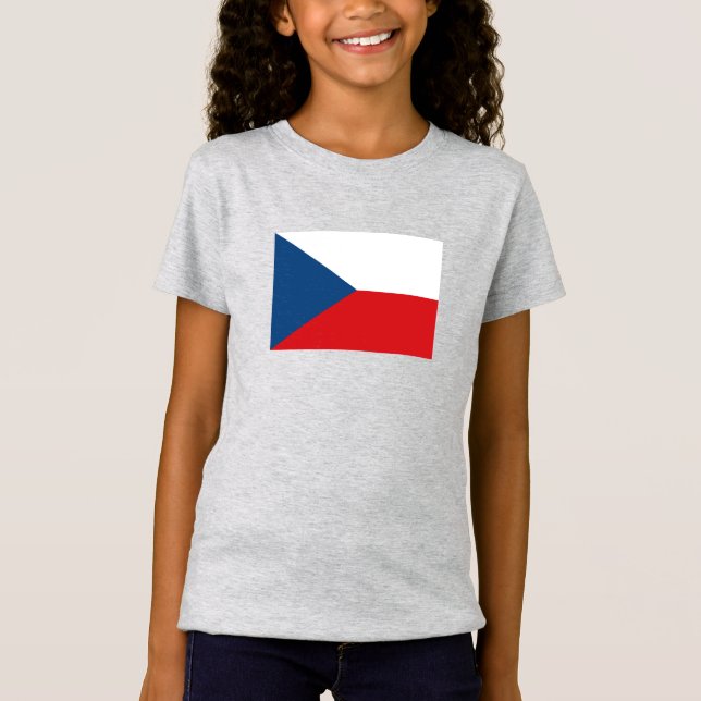 Republiken Tjeckien Flagga T Shirt (Framsida)