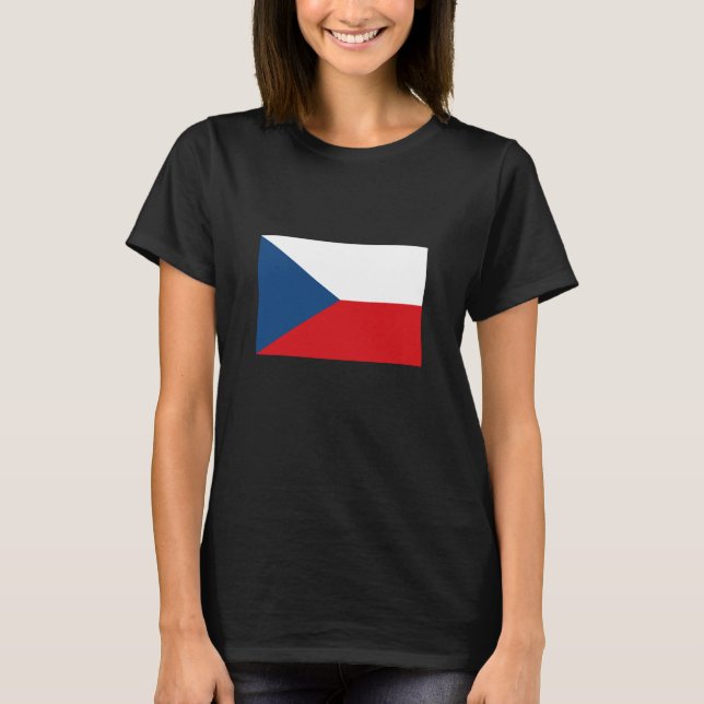 Republiken Tjeckien Flagga T Shirt (Framsida)