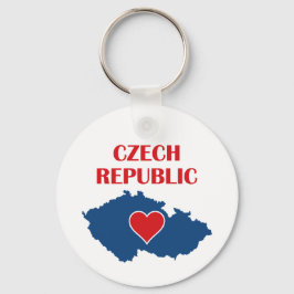 Republiken Tjeckien Karta Nyckelring