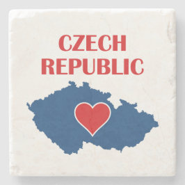 Republiken Tjeckien Karta Stenunderlägg