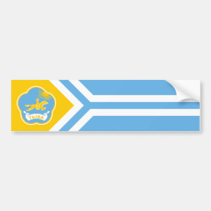 REPUBLIKEN TUVA flagga-stötfångare Bildekal
