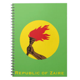 Republiken Zaire Flagga Anteckningsbok