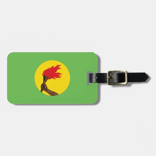 Republiken Zaire Flagga - Demokratiska republiken  Bagagebricka (Horisontell Framsida)