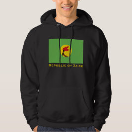 Republiken Zaire Flagga Hoodie