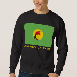 Republiken Zaire Flagga Lång Ärmad Tröja