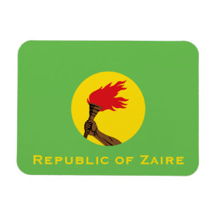 Republiken Zaire Flagga Magnet