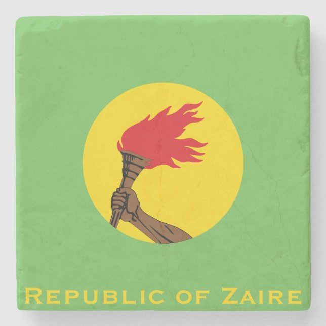 Republiken Zaire Flagga Stenunderlägg (Framsidan)