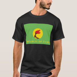 Republiken Zaire Flagga T Shirt