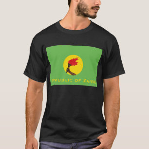 Republiken Zaire Flagga T Shirt