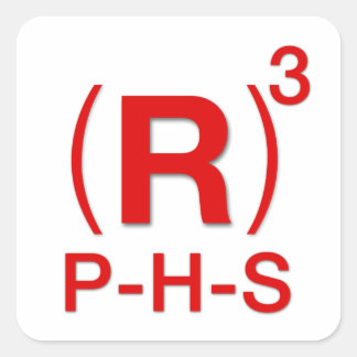 Republikens president, hus och senat fyrkantigt klistermärke