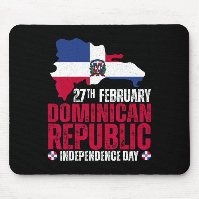 Republikens självständighetsdag Dominikanska flagg Musmatta (Framsidan)