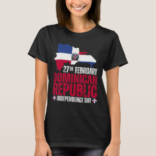 Republikens självständighetsdag Dominikanska flagg T Shirt