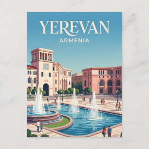 Republikens torg Armenien Vykort