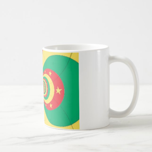 République du Cameroun, femuddig stjärna Kaffemugg (Höger)