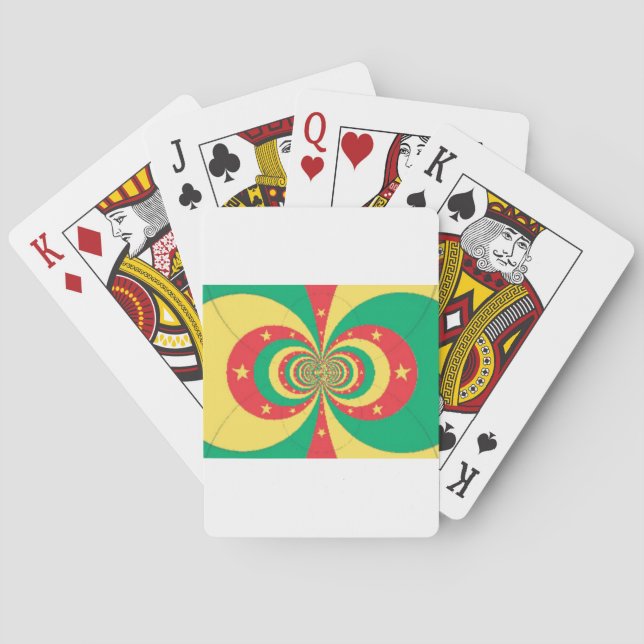 République du Cameroun, femuddig stjärna Spel Kort (Baksidan)