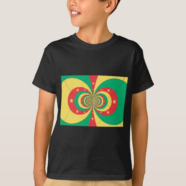 République du Cameroun, femuddig stjärna Tee Shirt (Framsida)