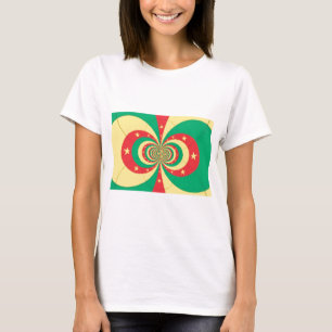 République du Cameroun, femuddig stjärndesign T Shirt