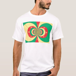 République du Cameroun, femuddig stjärndesign T-shirt