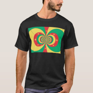 République du Cameroun, femuddig stjärndesign Tee