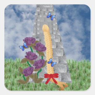 Repunzel Repunzel Fyrkantigt Klistermärke