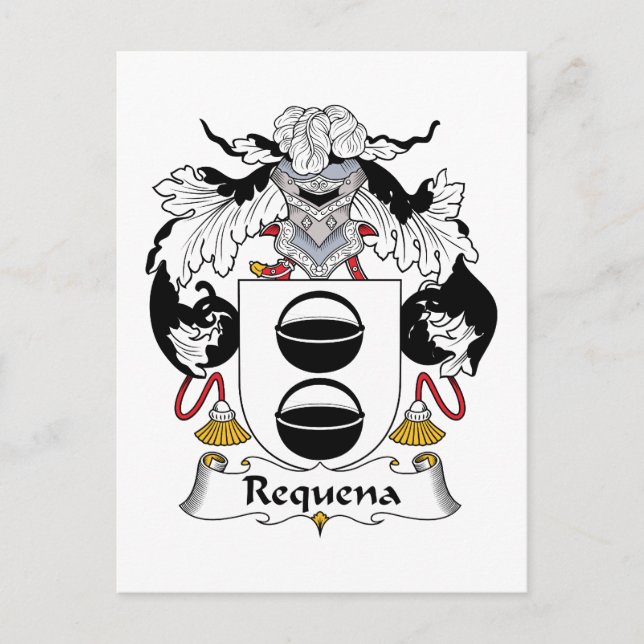 Requena Family Crest Vykort (Framsida)