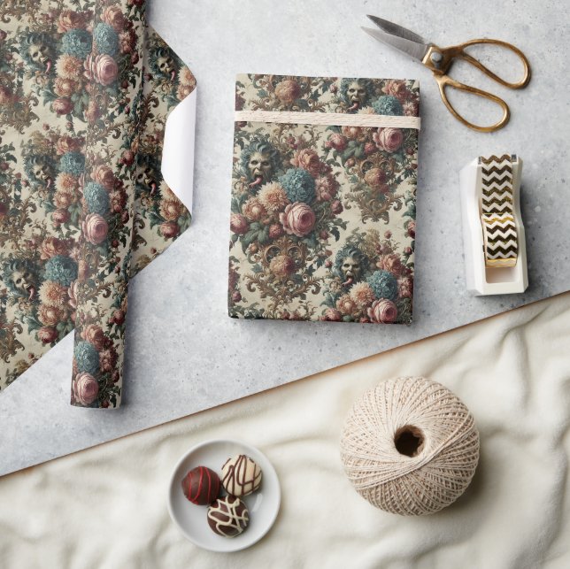 Requiem Rhapsody - Gothic Blommigt Bandana Presentpapper (Hantverk)