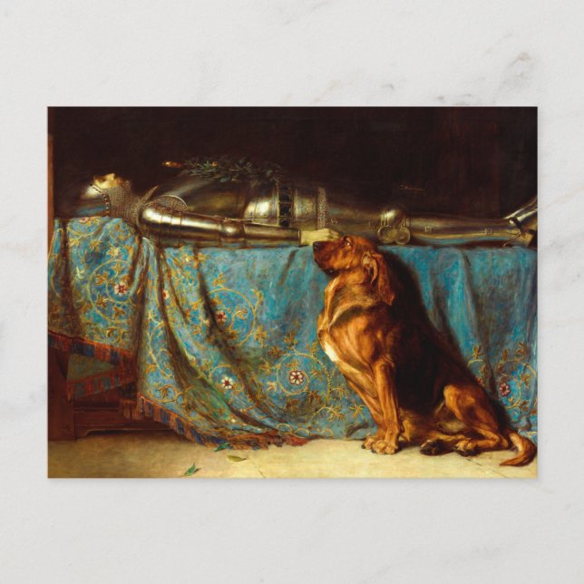 Requiescat of Briton Rivière (1888) Vykort (Framsida)