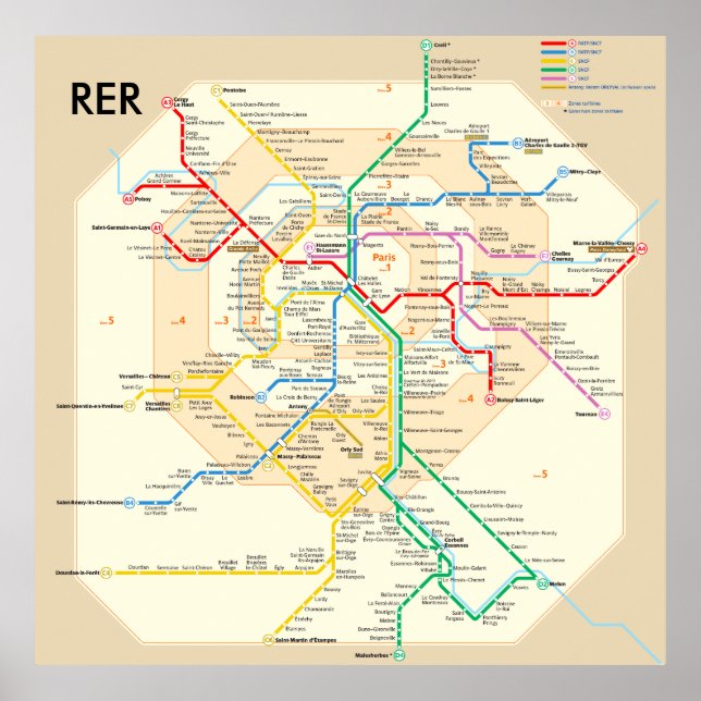 RER paris Poster (Framsidan)
