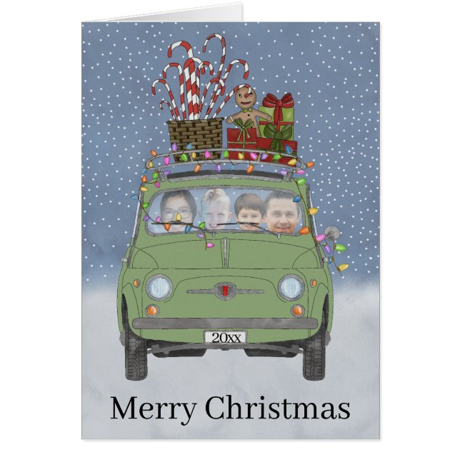 Rero Fiat 500-anpassadets fotokort Hälsningskort (Framsidan)