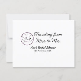 Res bröllopsduscha lägga till namn datum Fröken ti Vykort